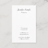 Carte De Visite Nom manuscrit moderne personnalisé Modèle minimali (Dos)