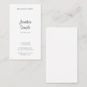 Carte De Visite Nom manuscrit moderne Script Modèle simple (Devant / Derrière)