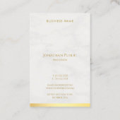 Carte De Visite Nom manuscrit Or Et Marbre Luxe Moderne (Dos)