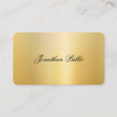 Carte De Visite Nom manuscrit tendance Stylish Or Look Moderne (Devant)