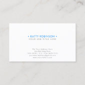Carte De Visite Nom minimal | Dégradé | Bleu rose (Dos)