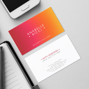 Carte De Visite Nom minimal   Dégradé   Sanguine Energy