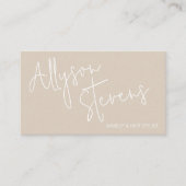 Carte De Visite Nom moderne bold script maquillage cheveux logo qr (Devant)