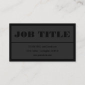 Carte De Visite Nom moderne professionnel | Gris foncé et noir (Dos)