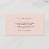 Carte De Visite Nom monogramme de typographie chic (Dos)