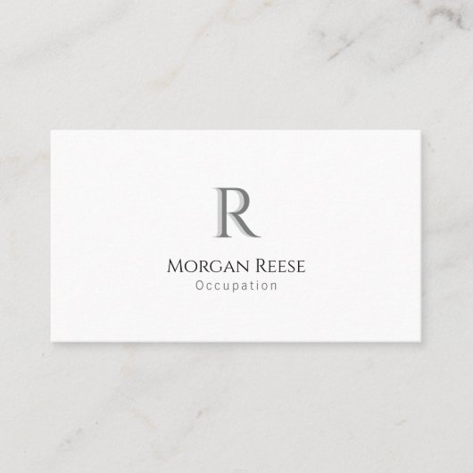 Carte De Visite Nom, Monogramme instantané, Créer votre code QR (Devant)