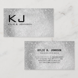 Carte De Visite Nom Monogrammé Luxe Iridescent Moderne Brillance