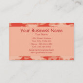 Carte De Visite Nom orange de camouflage de Camo personnalisé (Dos)