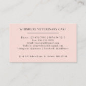 Carte De Visite Nom personnalisé Pâle rose blanc noir Monogramme (Dos)