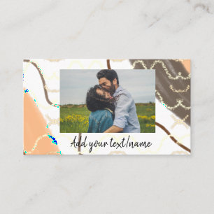 Carte De Visite nom personnalisé simple minimal couple monogramme