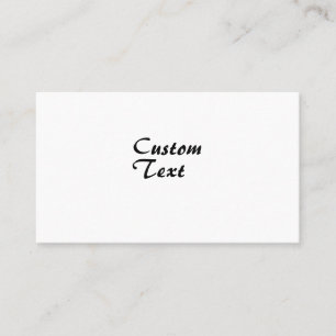 Carte De Visite Nom personnalisé Texte personnalisé