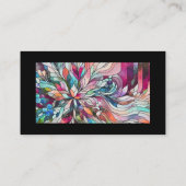Carte De Visite Nom personnalisé Vitrail Abstrait (Dos)