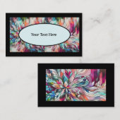 Carte De Visite Nom personnalisé Vitrail Abstrait (Devant / Derrière)