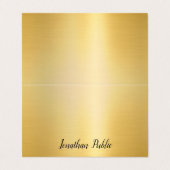 Carte De Visite Nom professionnel manuscrit Or Moderne Élégant (Extérieur déplié)