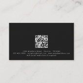 Carte De Visite Nom simple de logo d'hôtel avec code QR de titre d (Dos)