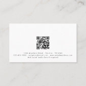 Carte De Visite Nom simple de logo d'hôtel avec code QR de titre d (Dos)