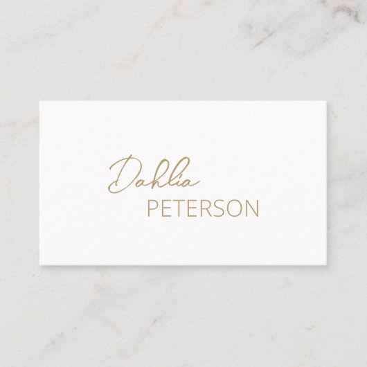 Carte De Visite Nom simple élégant Moderne (Devant)