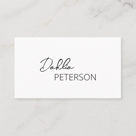 Carte De Visite Nom simple élégant Moderne (Devant)