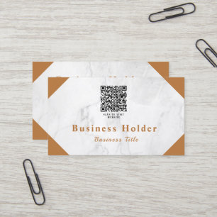 Carte De Visite Nom tactile professionnel Personnaliser QR Marbre 