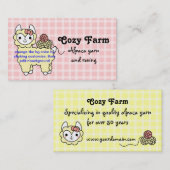 Carte de visite nomade de COULEUR d'alpaga de (Devant / Derrière)