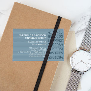 Carte De Visite Nombre Colonnes Blue Pinstripe Accountant