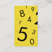 Carte De Visite Nombres - affaires (Dos)