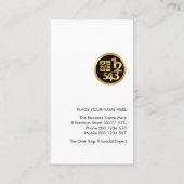 Carte De Visite Nombres créatifs colorés Financiers (Dos)