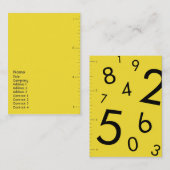 Carte De Visite Nombres - potelés (Devant / Derrière)
