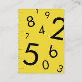 Carte De Visite Nombres - potelés (Dos)