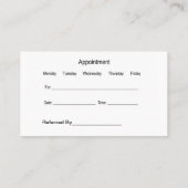 Carte De Visite Nomination Clinique Eyecare Et Ophthalmologue (Dos)