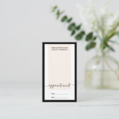 Carte De Visite Nomination d'élégante calligraphie moderne Vertica (Debout devant)