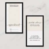 Carte De Visite Nomination d'élégante calligraphie moderne Vertica (Devant / Derrière)