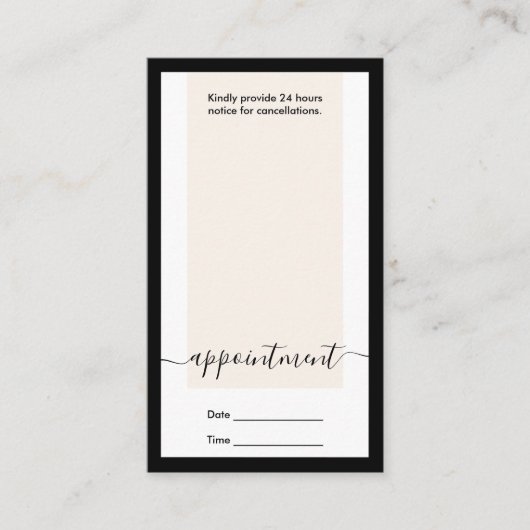 Carte De Visite Nomination d'élégante calligraphie moderne Vertica (Devant)