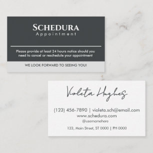 Carte De Visite Nomination élégante En-tête foncé Nettoyer élégant