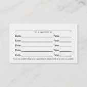 Carte De Visite Nomination multiple de chiropratique professionnel (Dos)