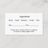 Carte De Visite Nomination Pratique familiale Médicale (Dos)