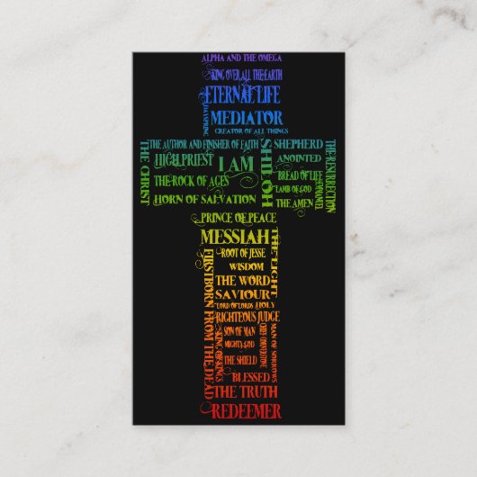 Carte De Visite Noms de 2:1 de Jésus Eph - région de 10 évangiles (Devant)