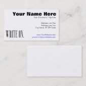 Carte De Visite non défini (Devant / Derrière)