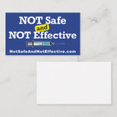 Carte de visite non sûr et non efficace (Devant / Derrière)