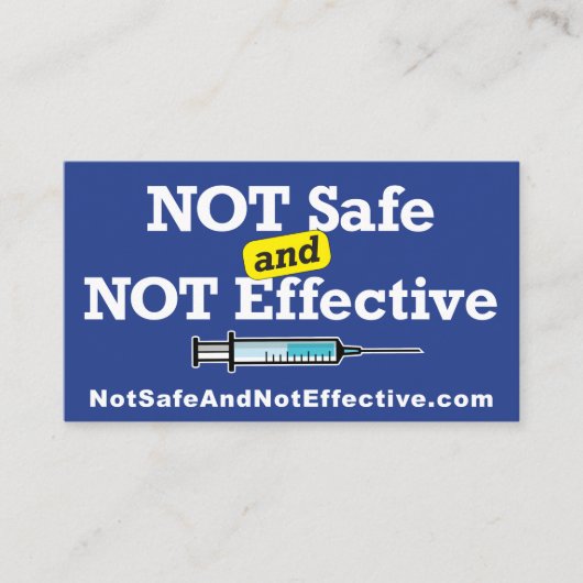 Carte de visite non sûr et non efficace (Devant)