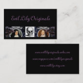 Carte De Visite Nonnes et lis de crânes (Devant / Derrière)