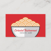 Carte De Visite Noodle Ramen Sushi japonais Fusion restaurant (Devant)