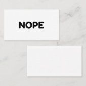 CARTE DE VISITE NOPE (Devant / Derrière)