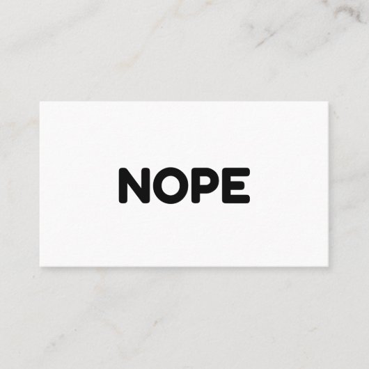 CARTE DE VISITE NOPE (Devant)