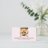 Carte De Visite Norfolk Terrier Chien (Debout devant)