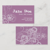 Carte De Visite Normal pourpre (Devant / Derrière)