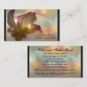 Carte De Visite norme professionnelle florale élégante de couché (Devant / Derrière)