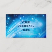 Carte De Visite Northern Light Stars blue + votre texte et vos idé (Dos)