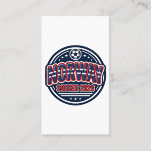 Carte De Visite Norvège Football 2026 Football Gras Pays Typograph