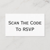 Carte De Visite Nos détails Mariage RSVP Mariage Budget QR Code (Dos)